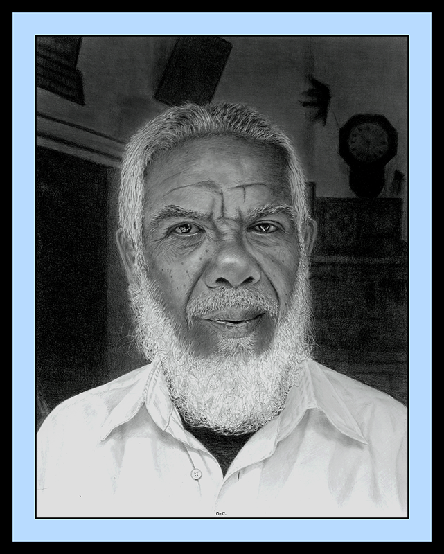Portrait of an elderly Sri Lankan antique shopkeeper.